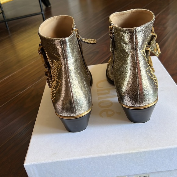 CHLOÉ Susanna Studded Ankle Boots grey glitter - Picture 8 of 8